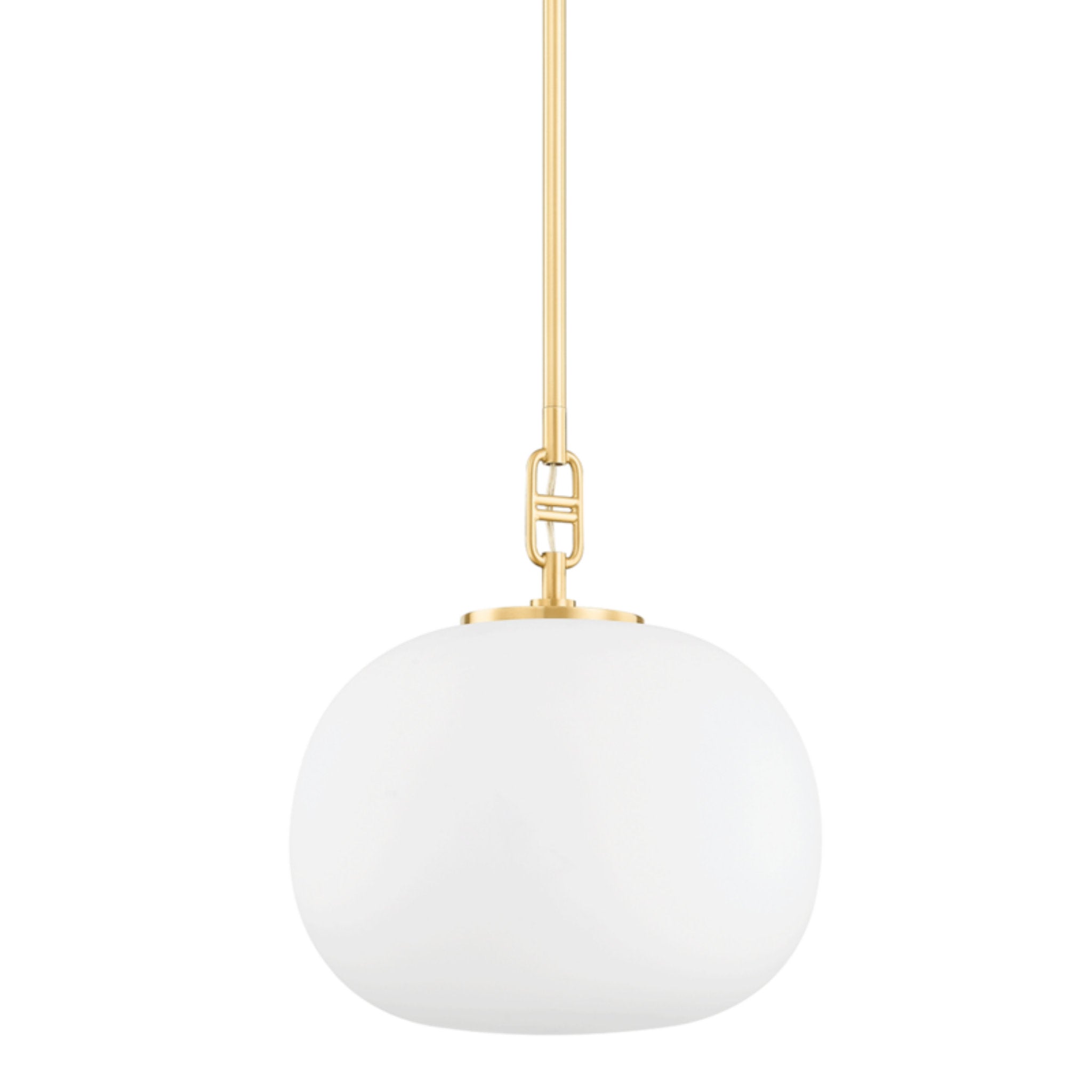 Ingels 1-Light Pendant in  Aged Brass 11L x 11W x 13H