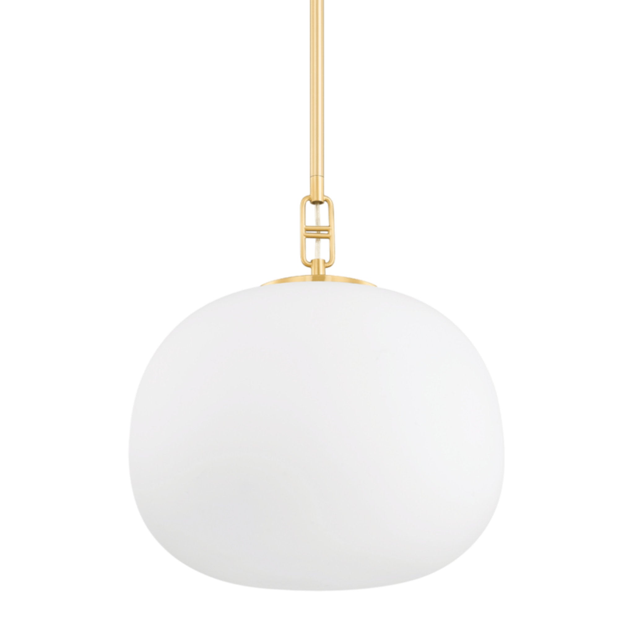 Ingels 1-Light Pendant in  Aged Brass 16L x 16W x 17.5H