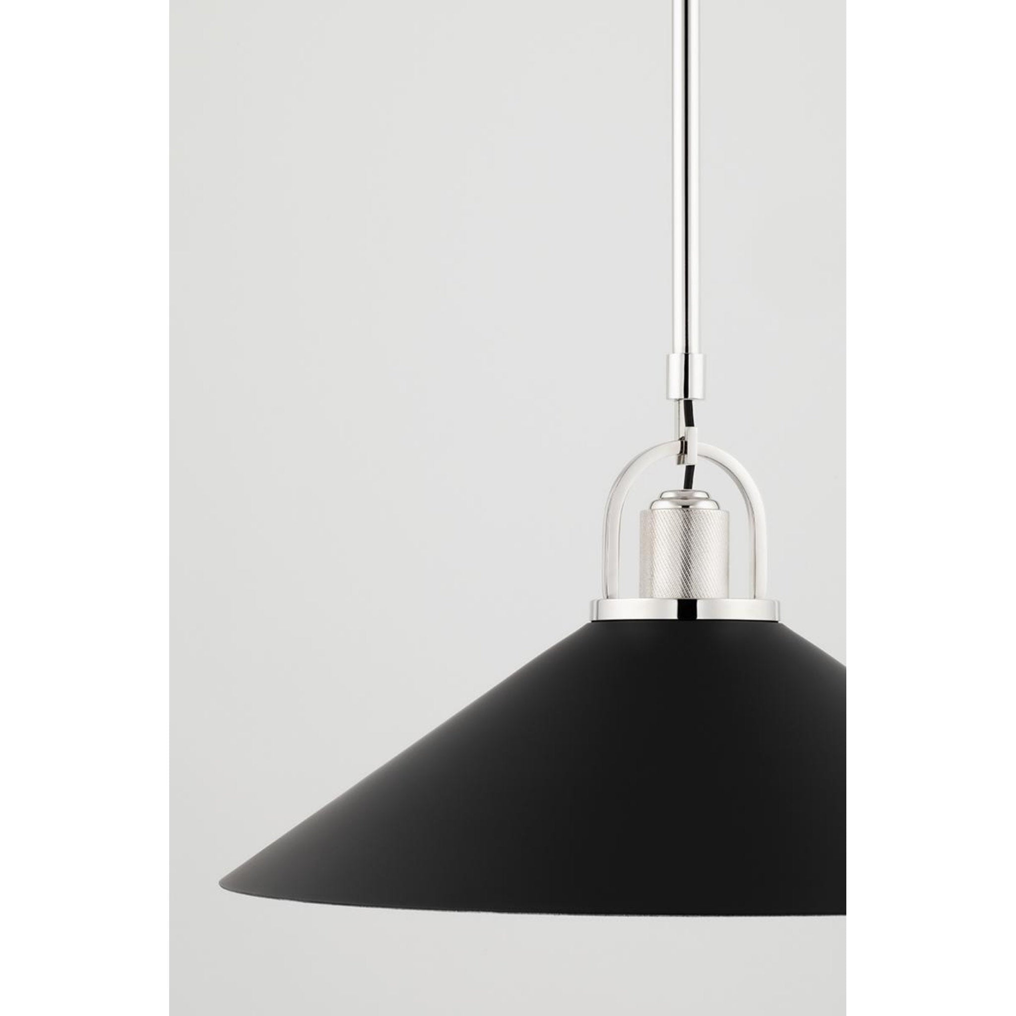 Syosset 1-Light Pendant in Aged Brass 12W x 9.25H (Black)