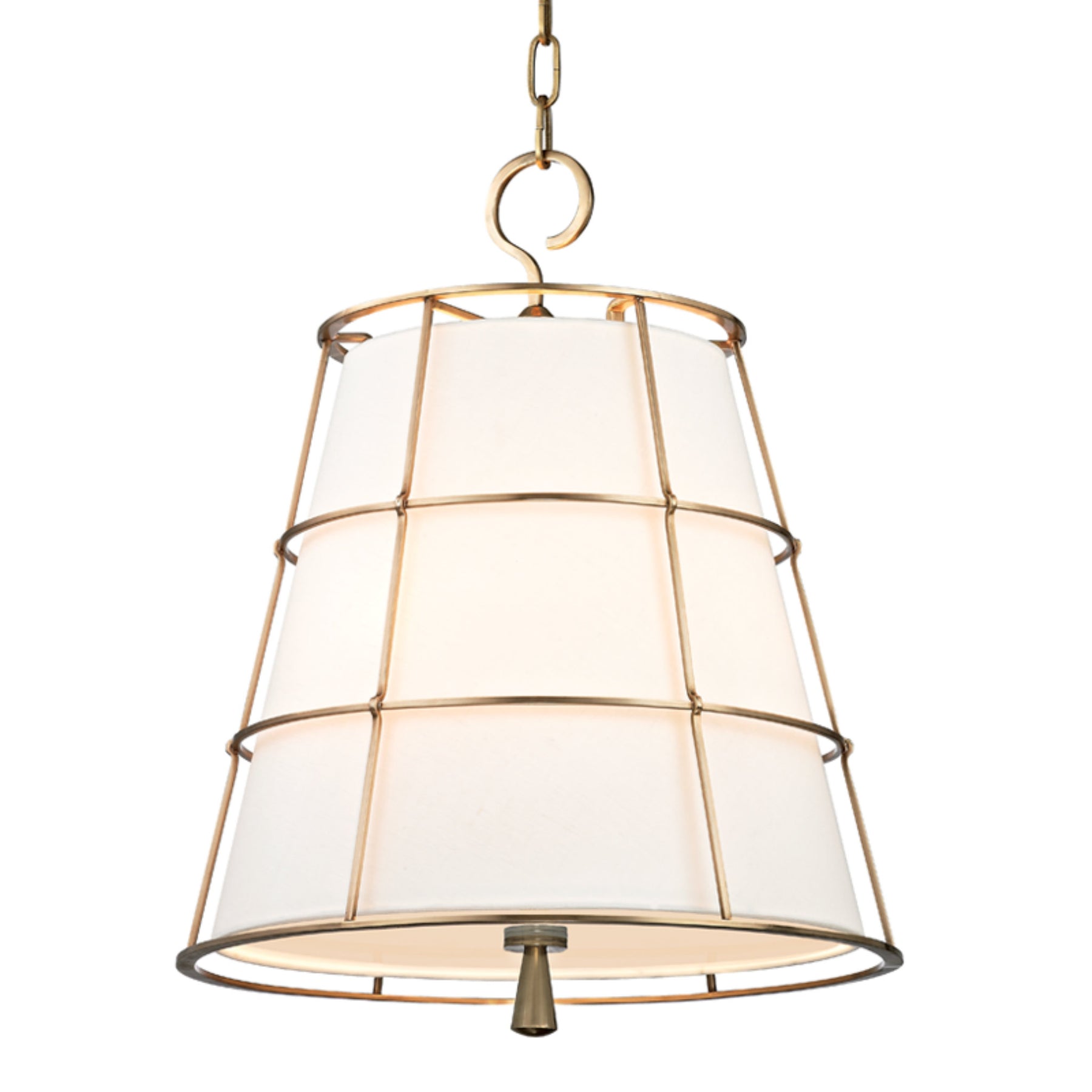 Savona 3 Light Pendant in Aged Brass
