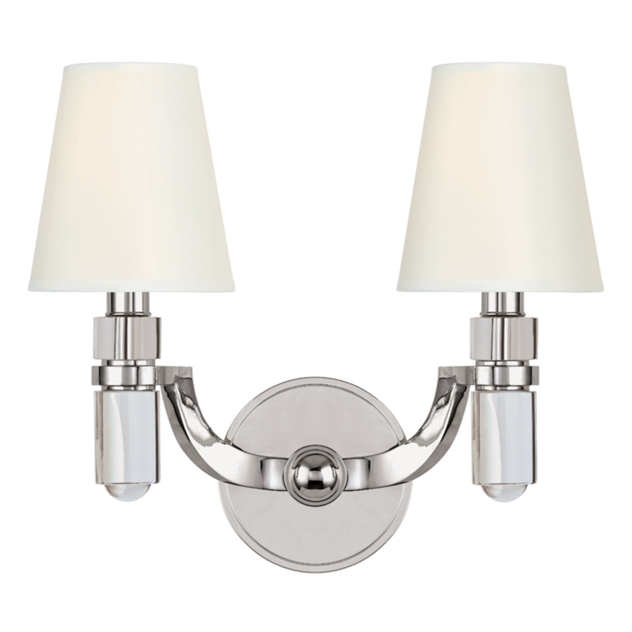 Dayton 2 Light Wall Sconce in Polished Nickel