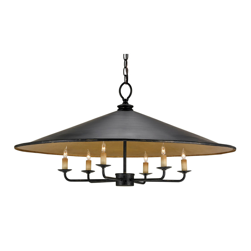 Brussels Black Chandelier - French Black/Contemporary Gold