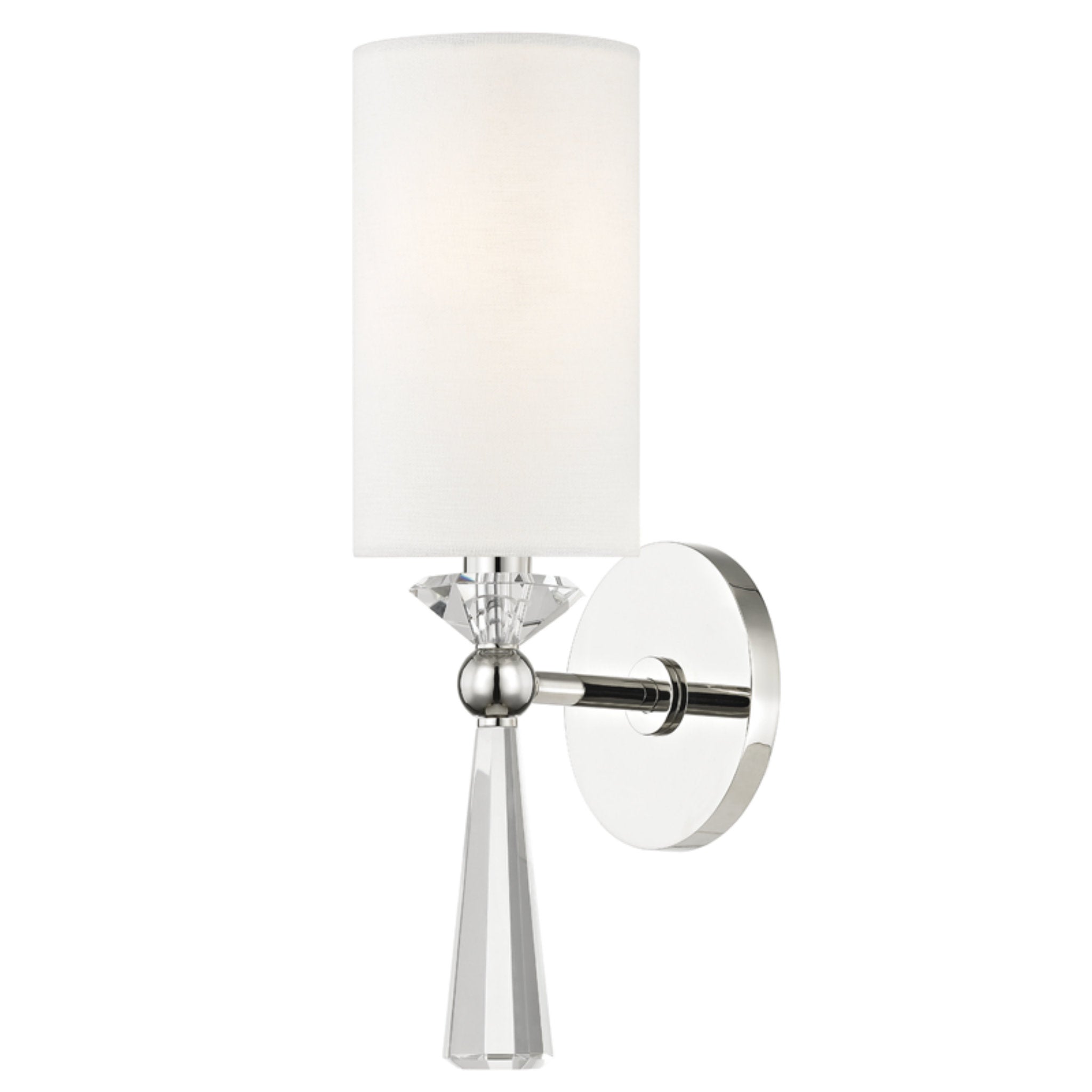 Birch 1 Light Wall Sconce in Polished Nickel