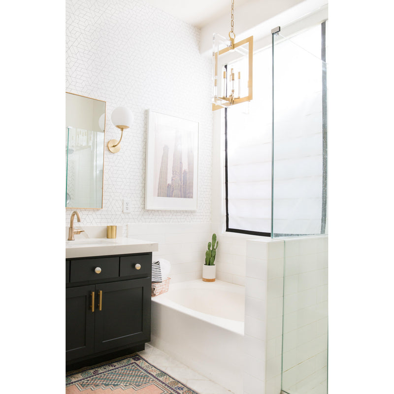 Carrie 1 Light Wall Sconce in Aged Brass