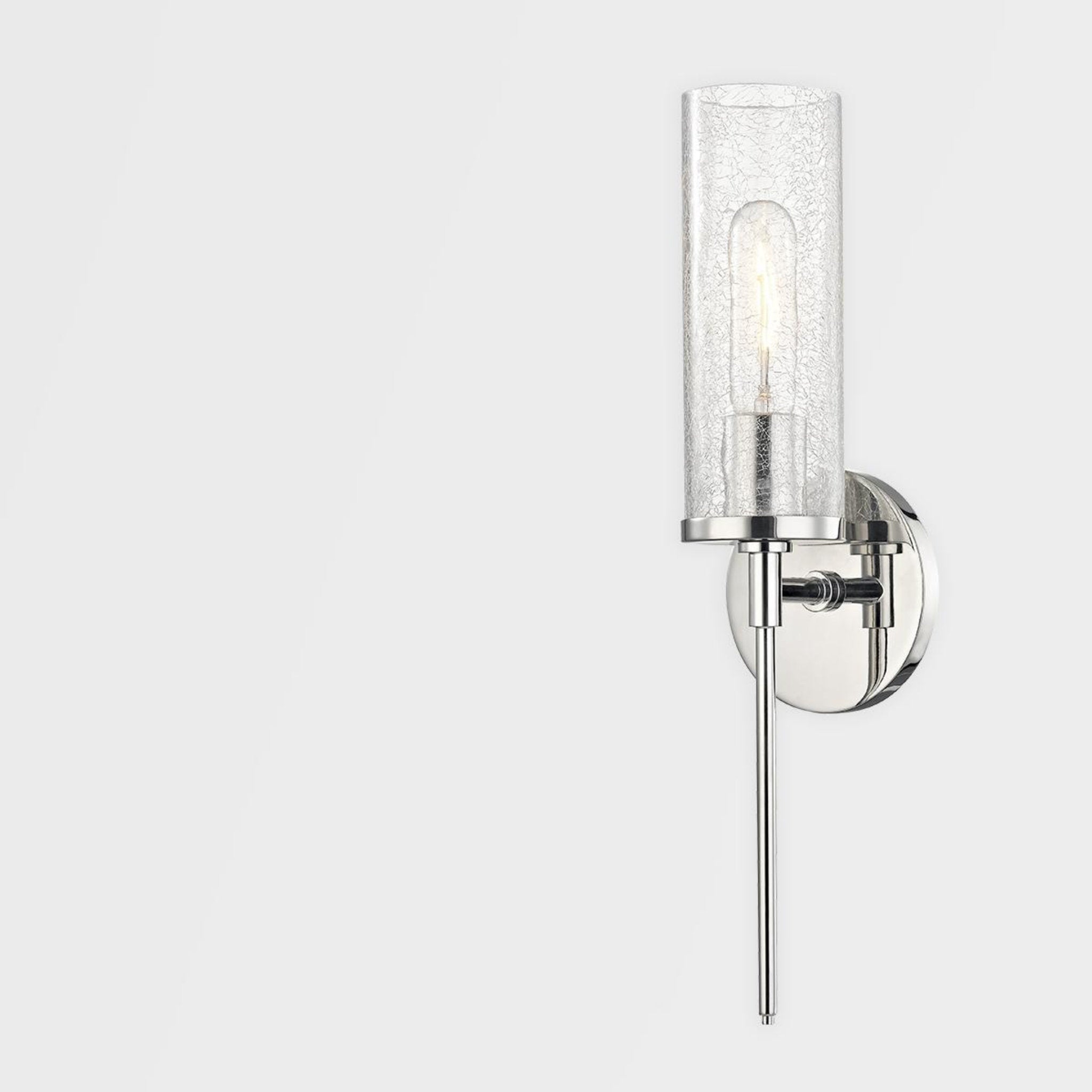 Olivia 1-Light Wall Sconce in  Polished Nickel 4.75L x 4.75W x 18.75H