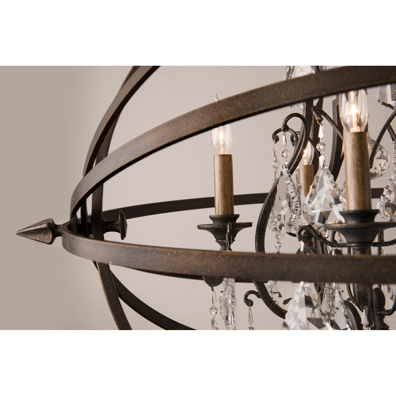 Byron 8 Light Chandelier in Vintage Bronze