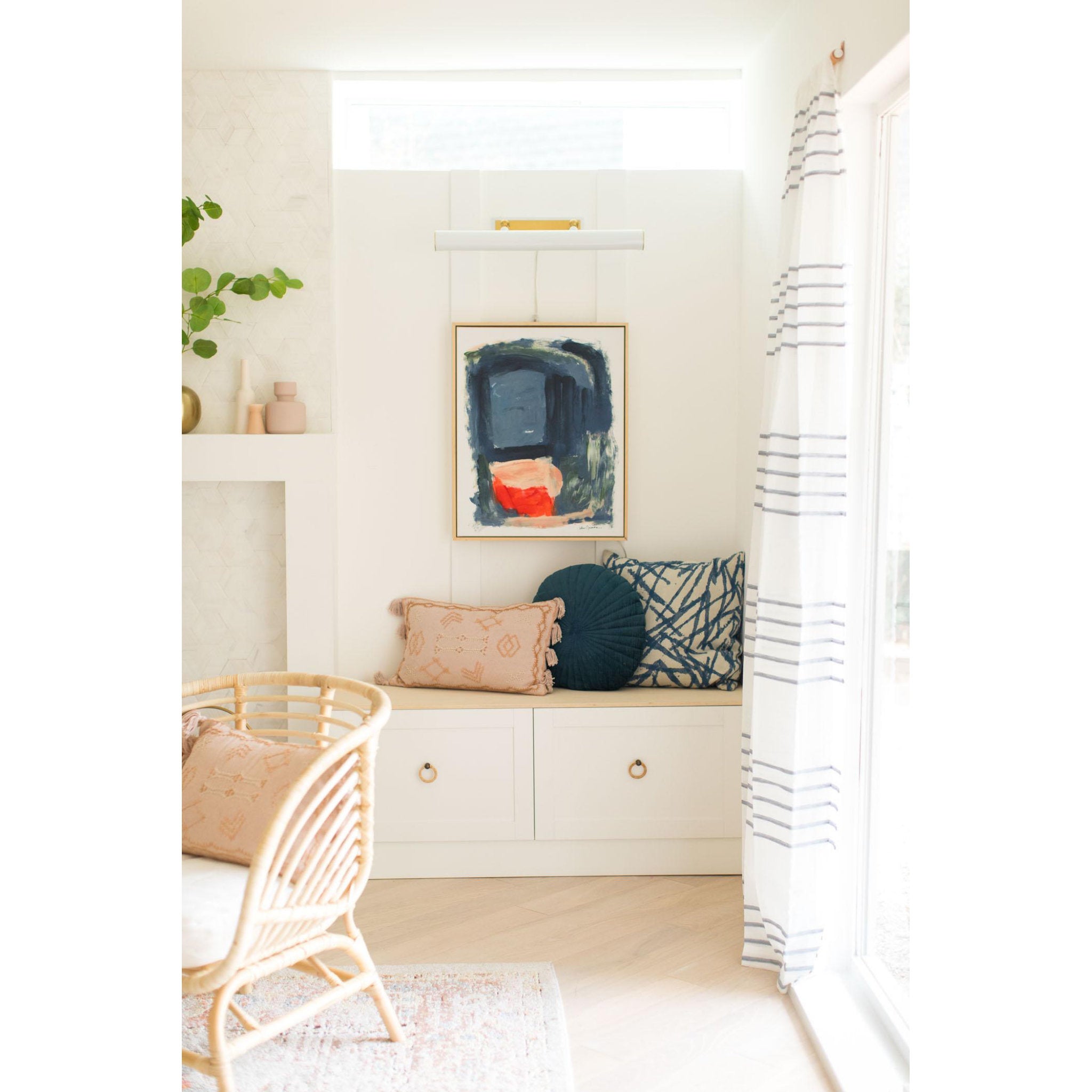 Holly 3-Light Picture Light in  Aged Brass/Soft Off White 5.5L x 24.25W x 4.75H