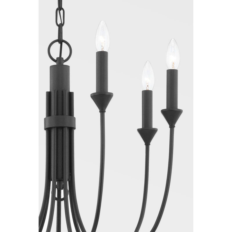 Cate 7 Light Chandelier in Forged Iron