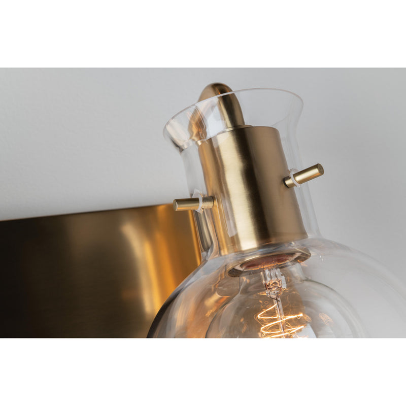 Riley 3 Light Bath and Vanity in Aged Brass