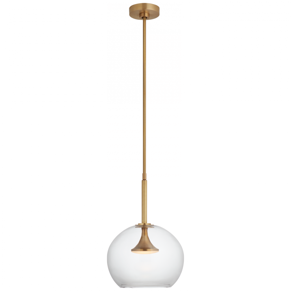 Visual Comfort KS 5113SB-CG kate spade new york Rochester 12" Globe Pendant in Soft Brass Open Box