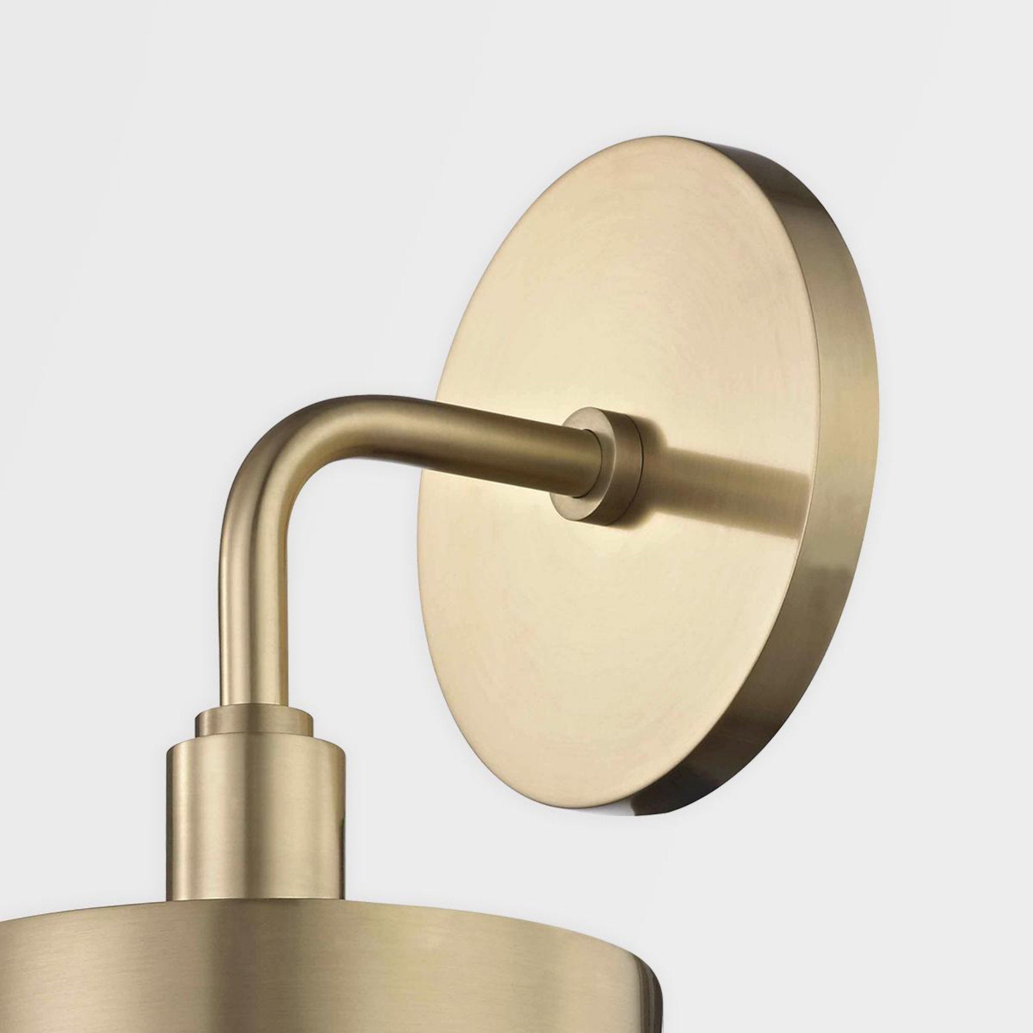 Nora 1-Light Semi Flush in Aged Brass