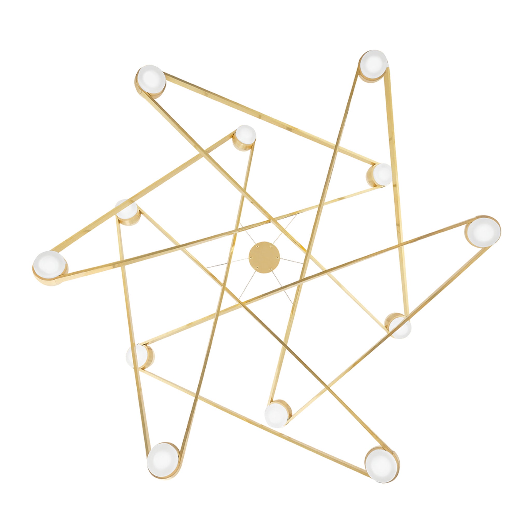 Orbit 12-Light Chandelier in  Aged Brass 56.125L x 56.125W x 16.825H