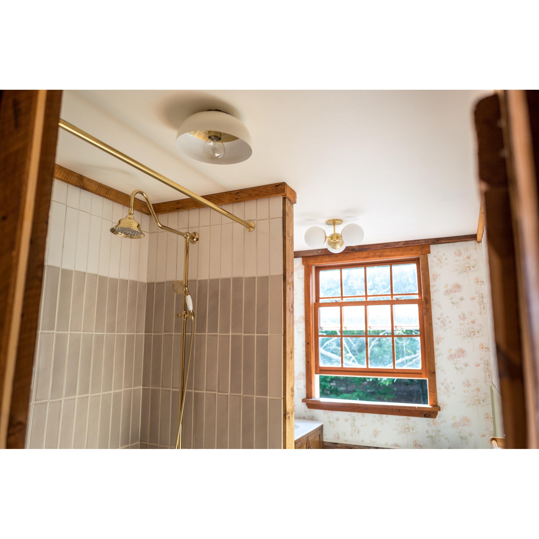 Paige 3-Light Semi Flush in  Aged Brass 16.25L x 16.25W x 7.75H