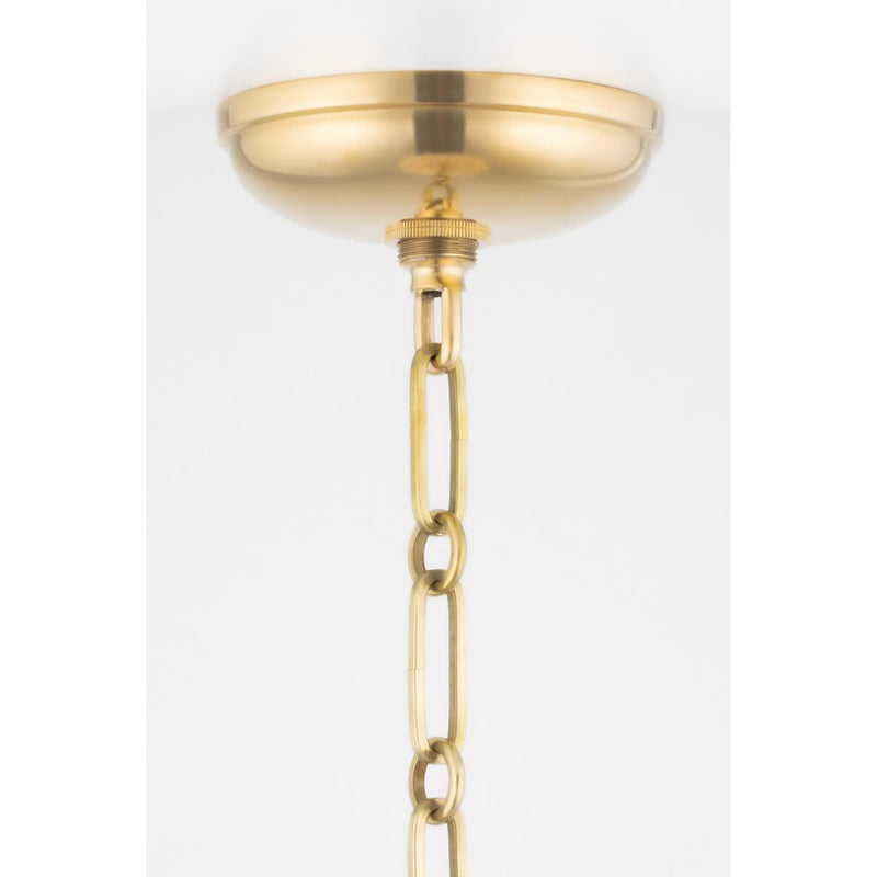 Somerset 3 Light Semi Flush in Aged Brass by Mark D. Sikes