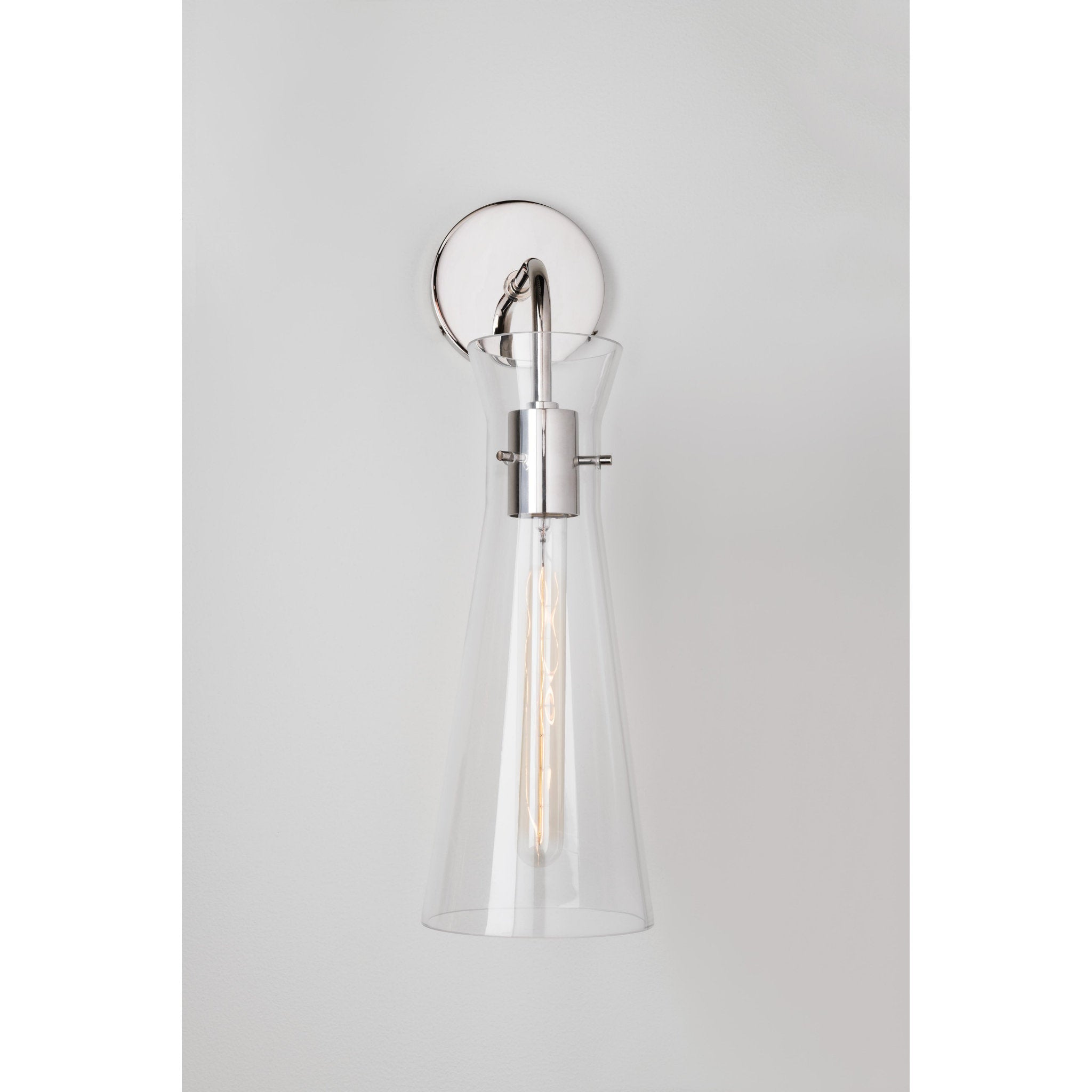 Anya 1-Light Wall Sconce in  Polished Nickel 5.5L x 5.5W x 18.5H