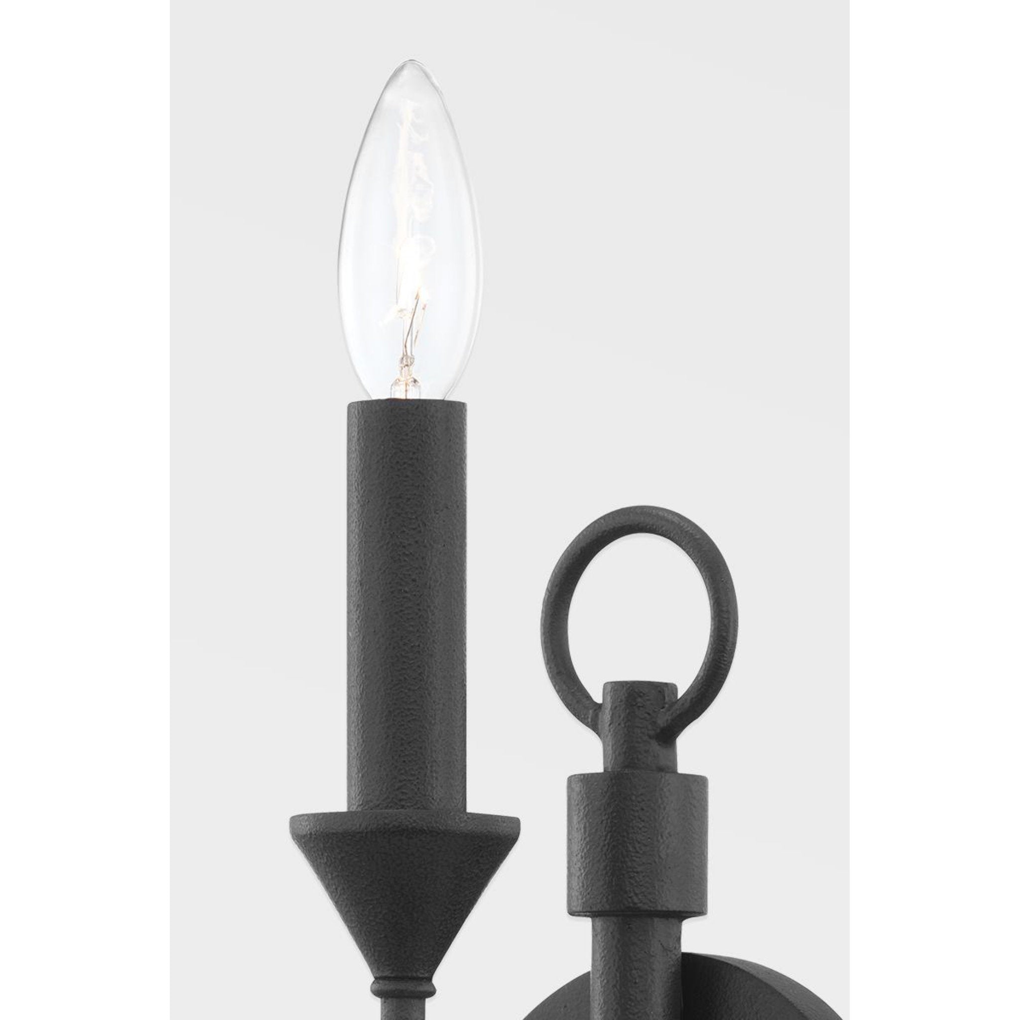 Cate Wall Sconce 3-Light LED in  Forged Iron 7.75L x 7.75W x 17.5H