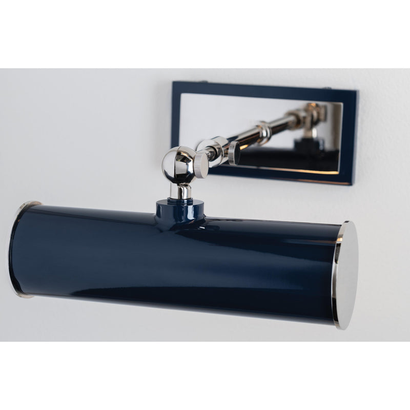 Holly 3 Light Picture Light in Aged Brass/Navy