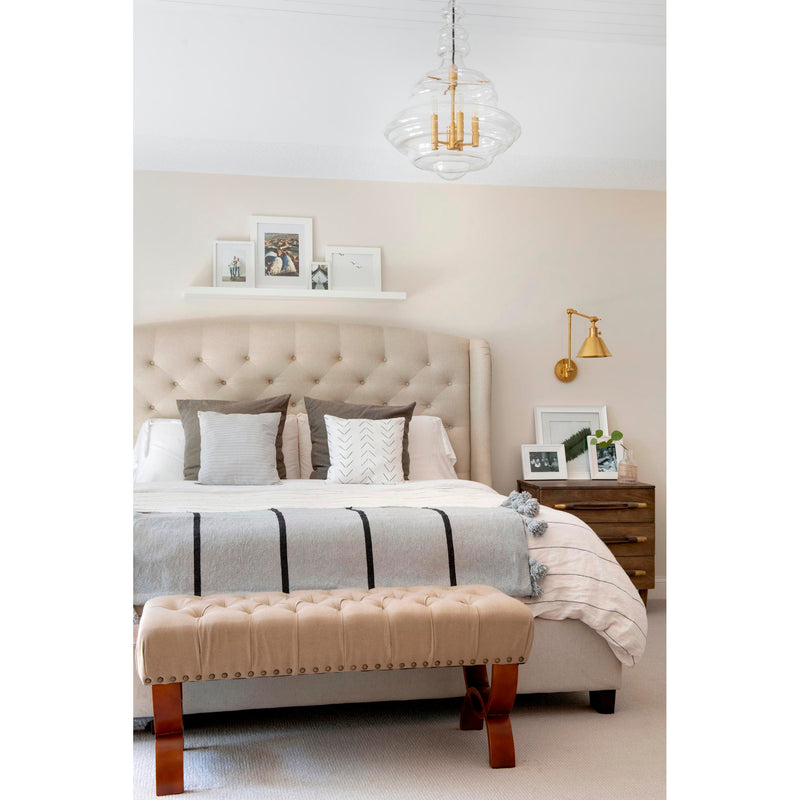 Garden City 1 Light Wall Sconce in Aged Brass