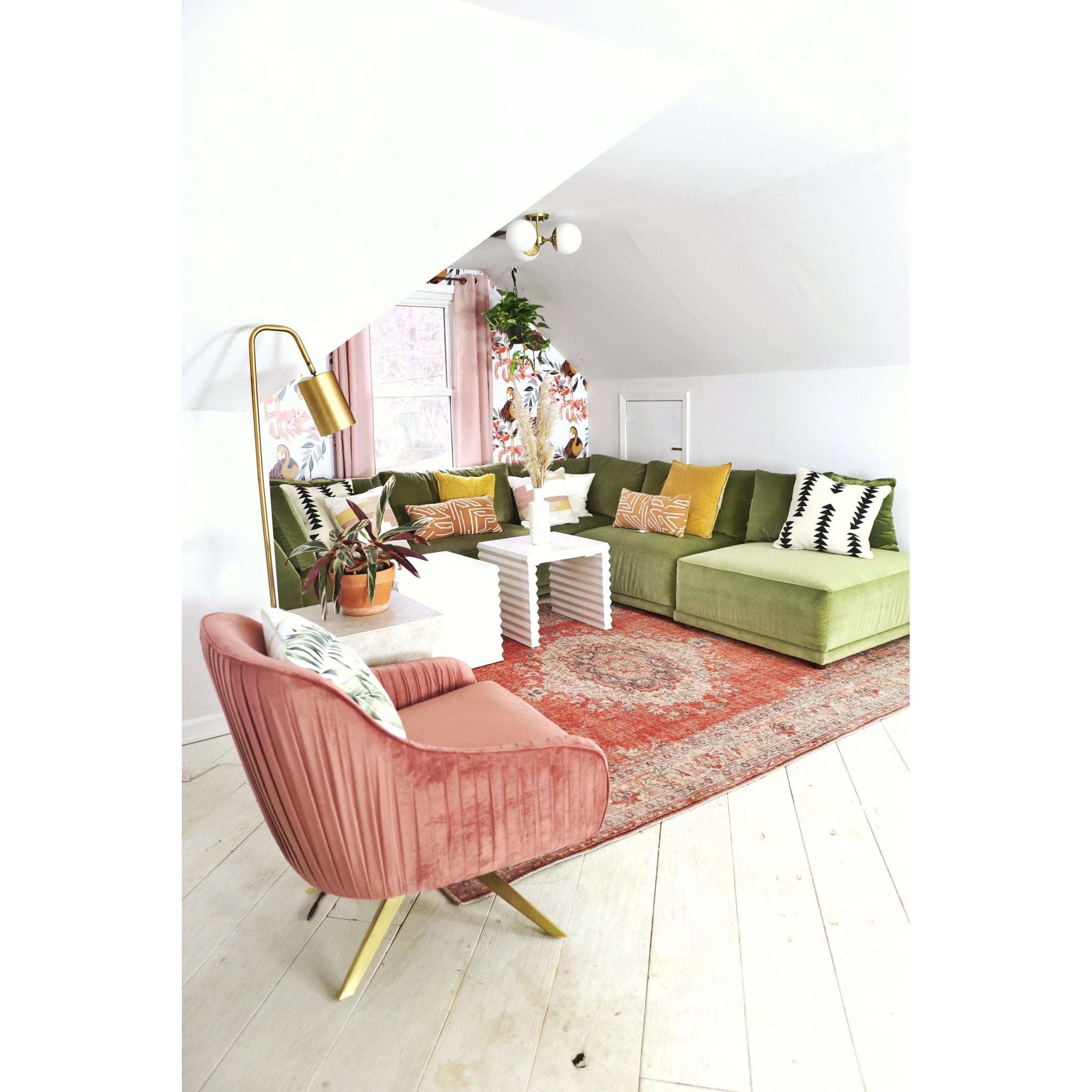 Paige 3-Light Semi Flush in  Aged Brass 16.25L x 16.25W x 7.75H