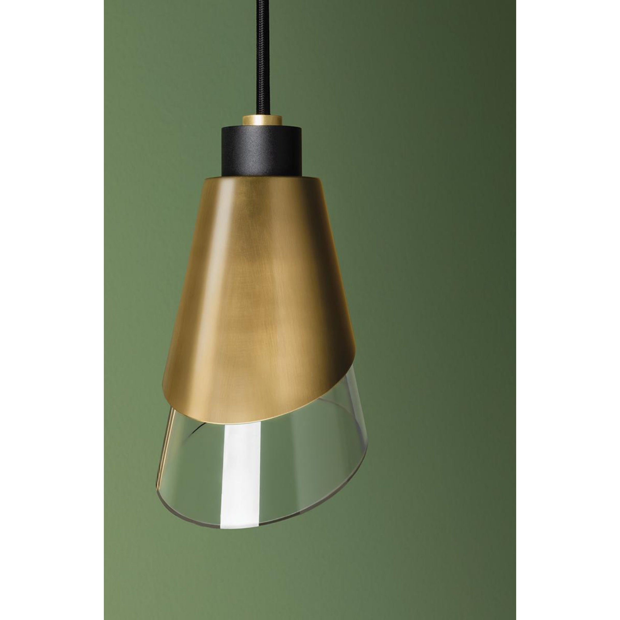 Angie 2-Light Wall Sconce in Aged Brass/Black