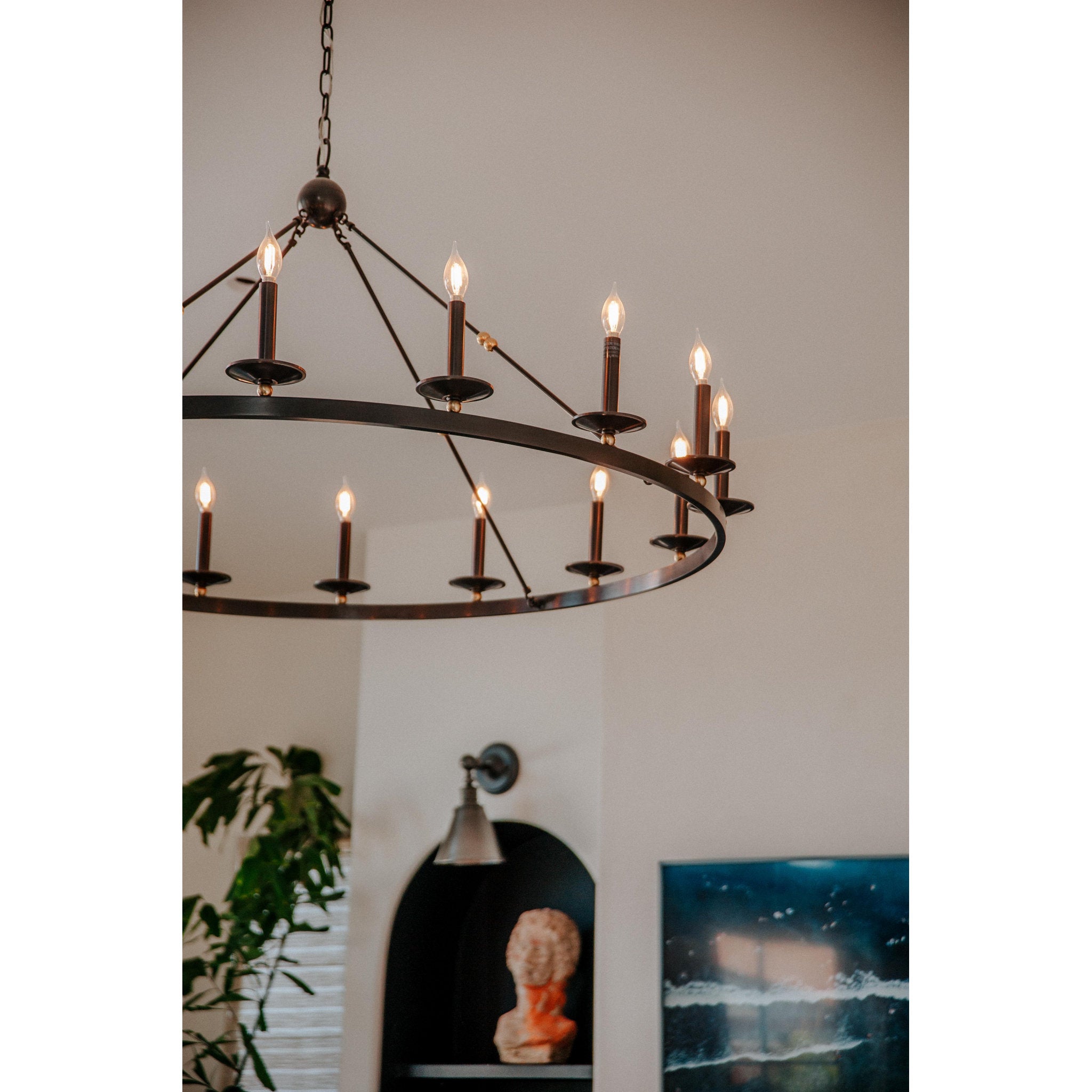 Darien 1-Light Wall Sconce in  Distressed Bronze 8L x 8W x 14H