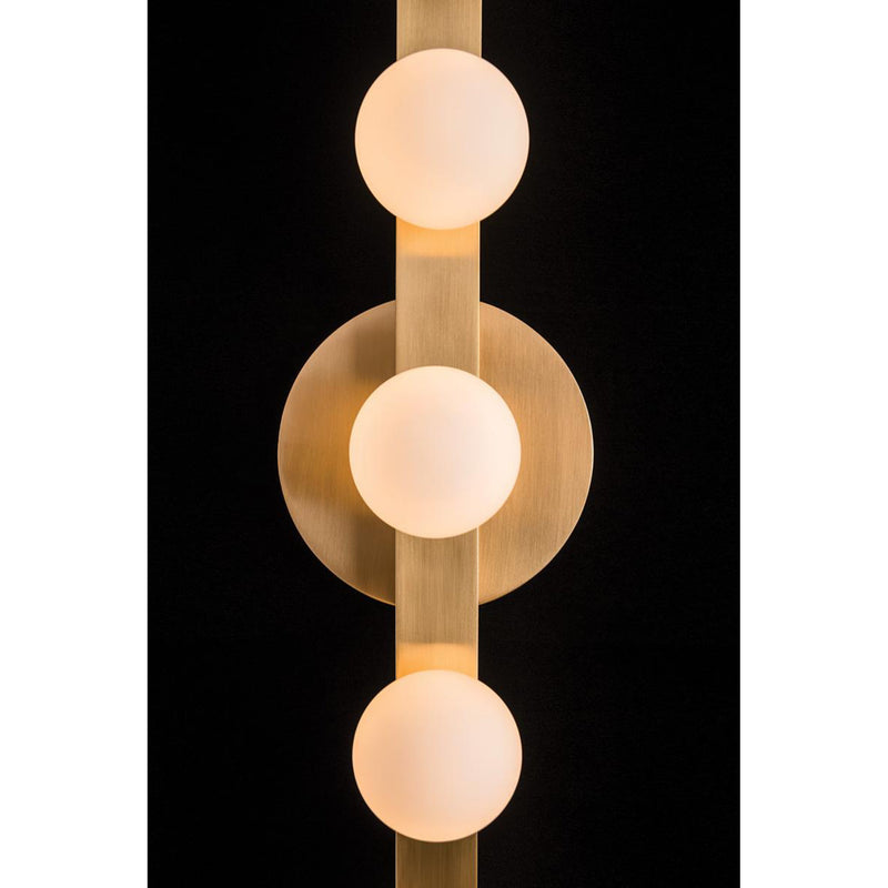 Taft 1 Light Wall Sconce in Aged Brass