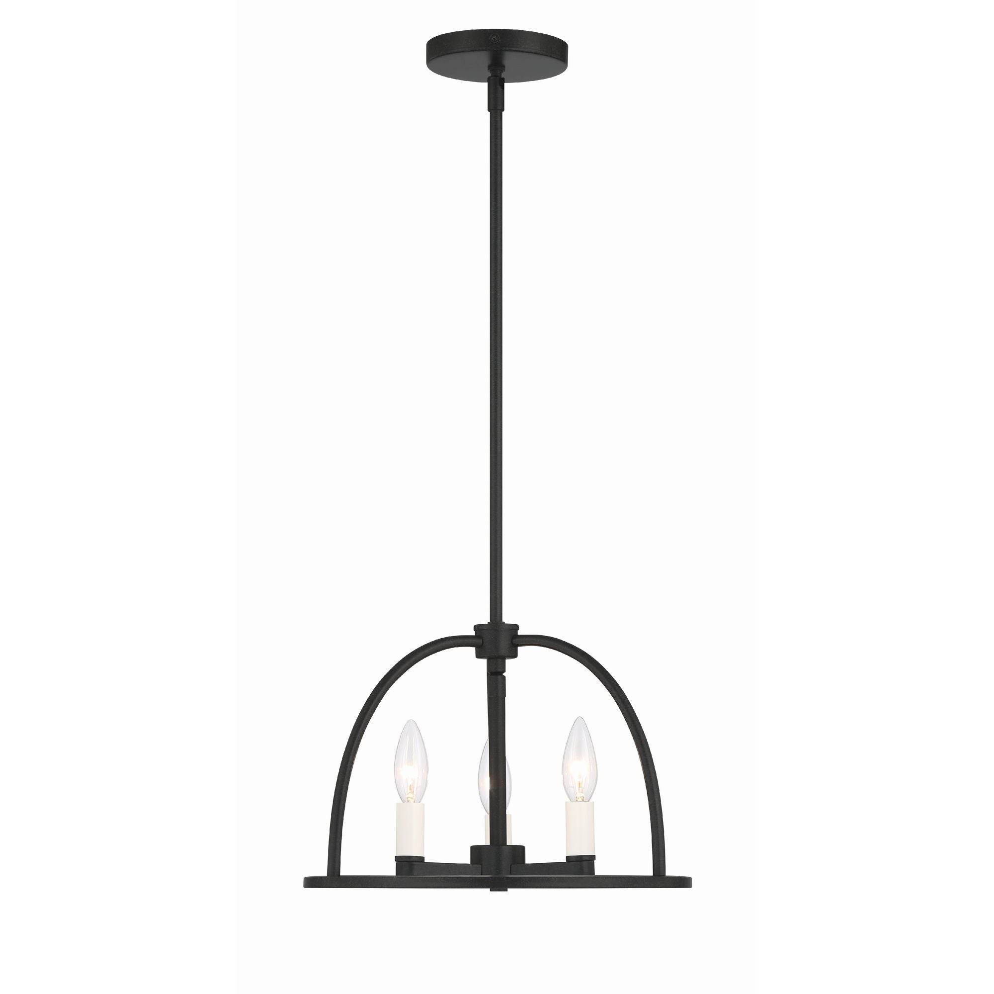 Abbott 13.75'' Black Chandelier Black 13.75"W x 10"H x 13.75"D