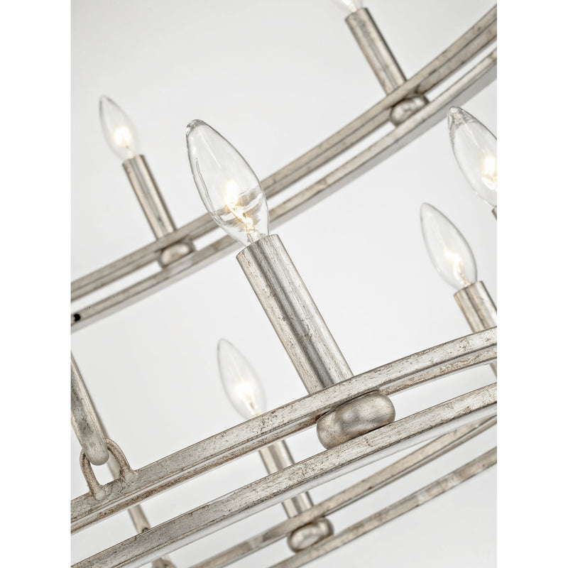 Sutton 12 Light Chandelier in Textured Black
