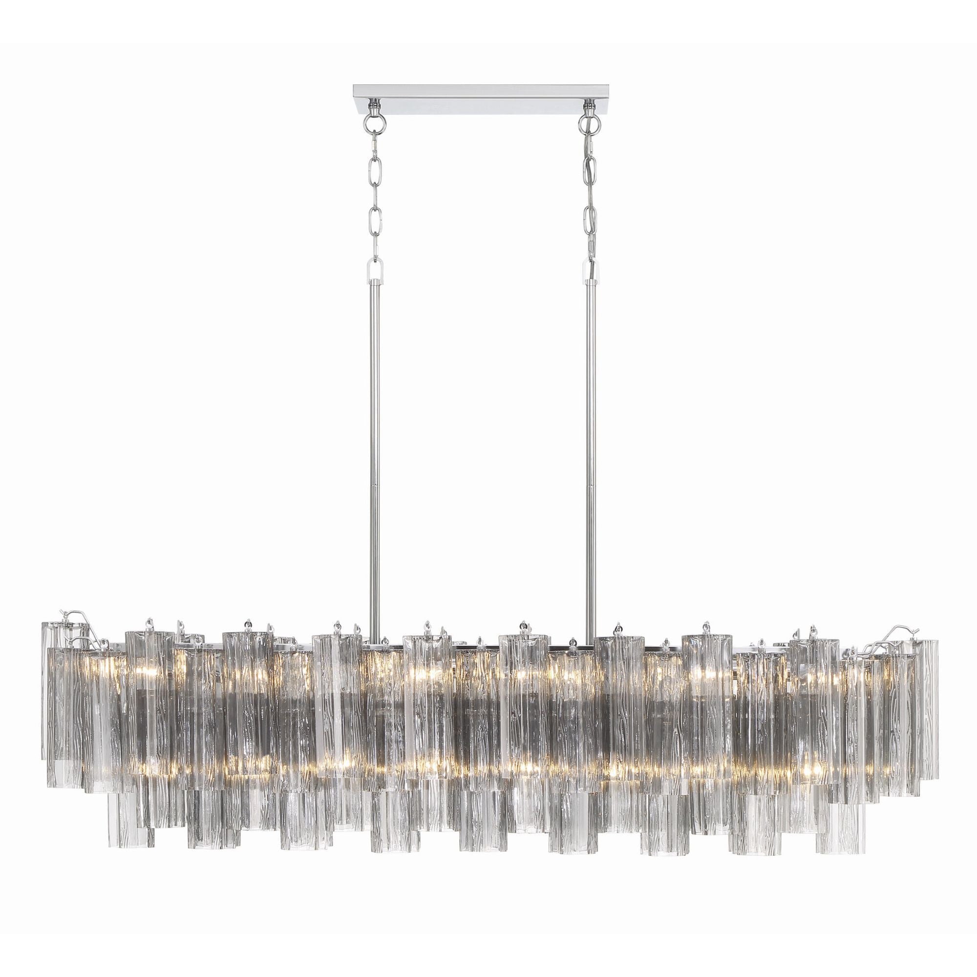 Addis 51.75'' Polished Chrome Linear Chandelier  51.75"W x 14.25"H x 14"D