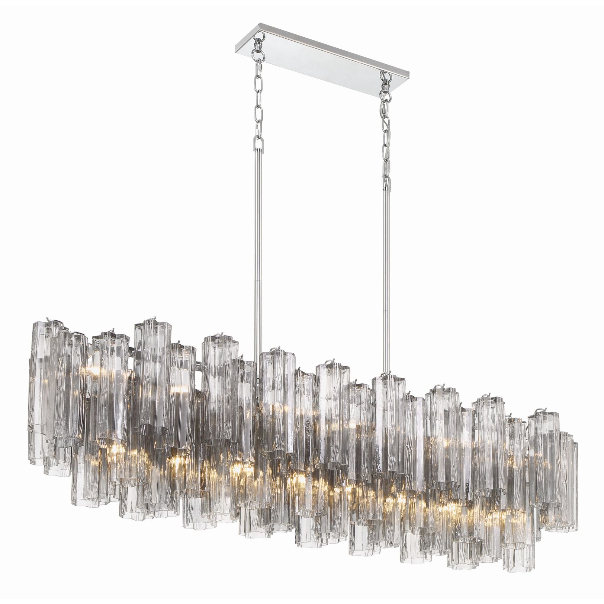 Addis 51.75'' Polished Chrome Linear Chandelier  51.75"W x 14.25"H x 14"D
