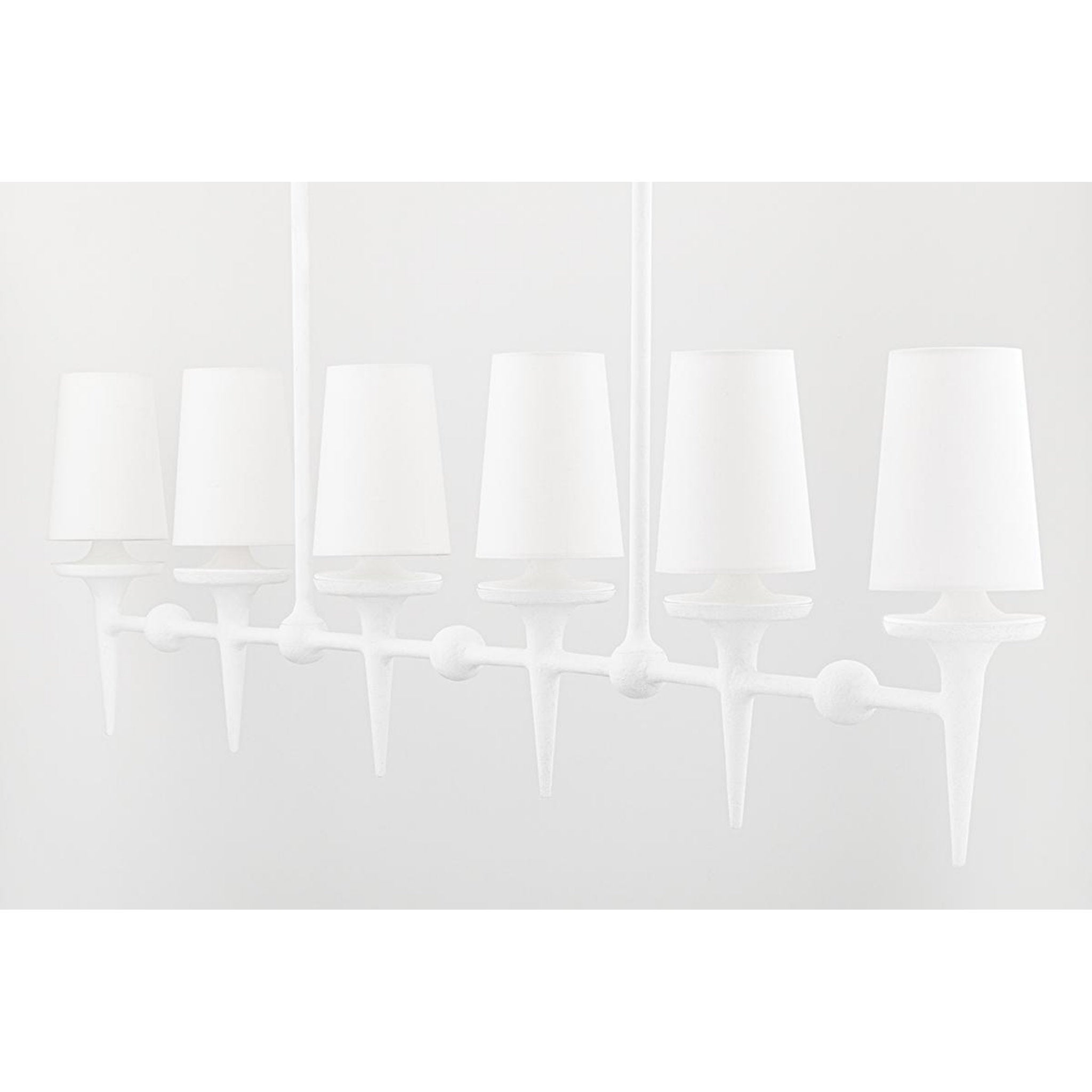 Torch 6-Light Linear in  White Plaster 58L x 4.75W x 25.75H
