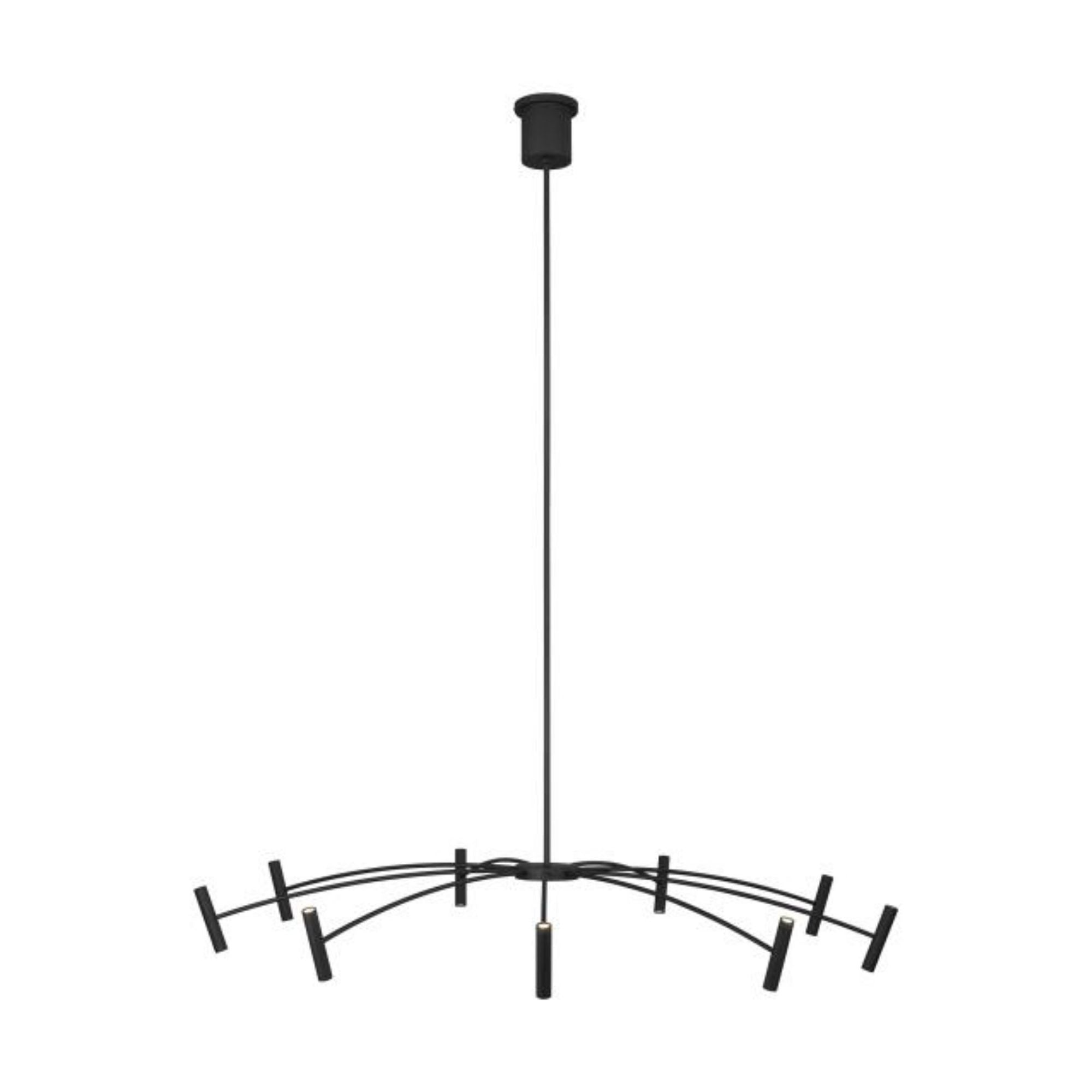 Aerial 55 Chandelier Chandeliers 1-Light LED 3000K Matte Black by Sean Lavin