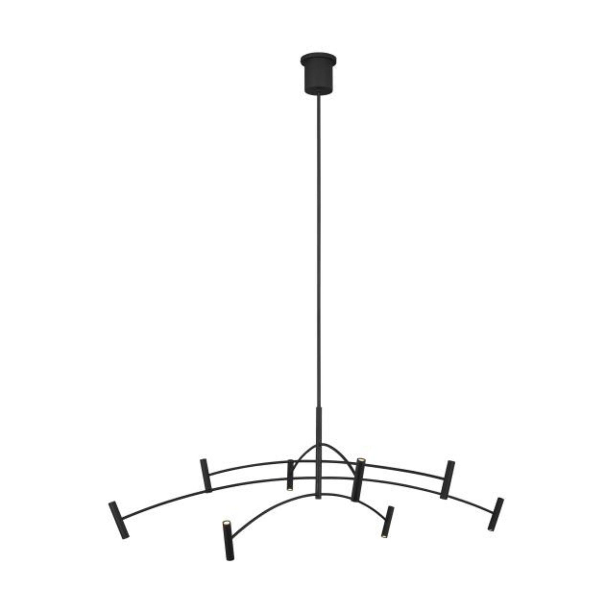 Aerial 60 Chandelier Chandeliers 1-Light LED 3000K Matte Black by Sean Lavin