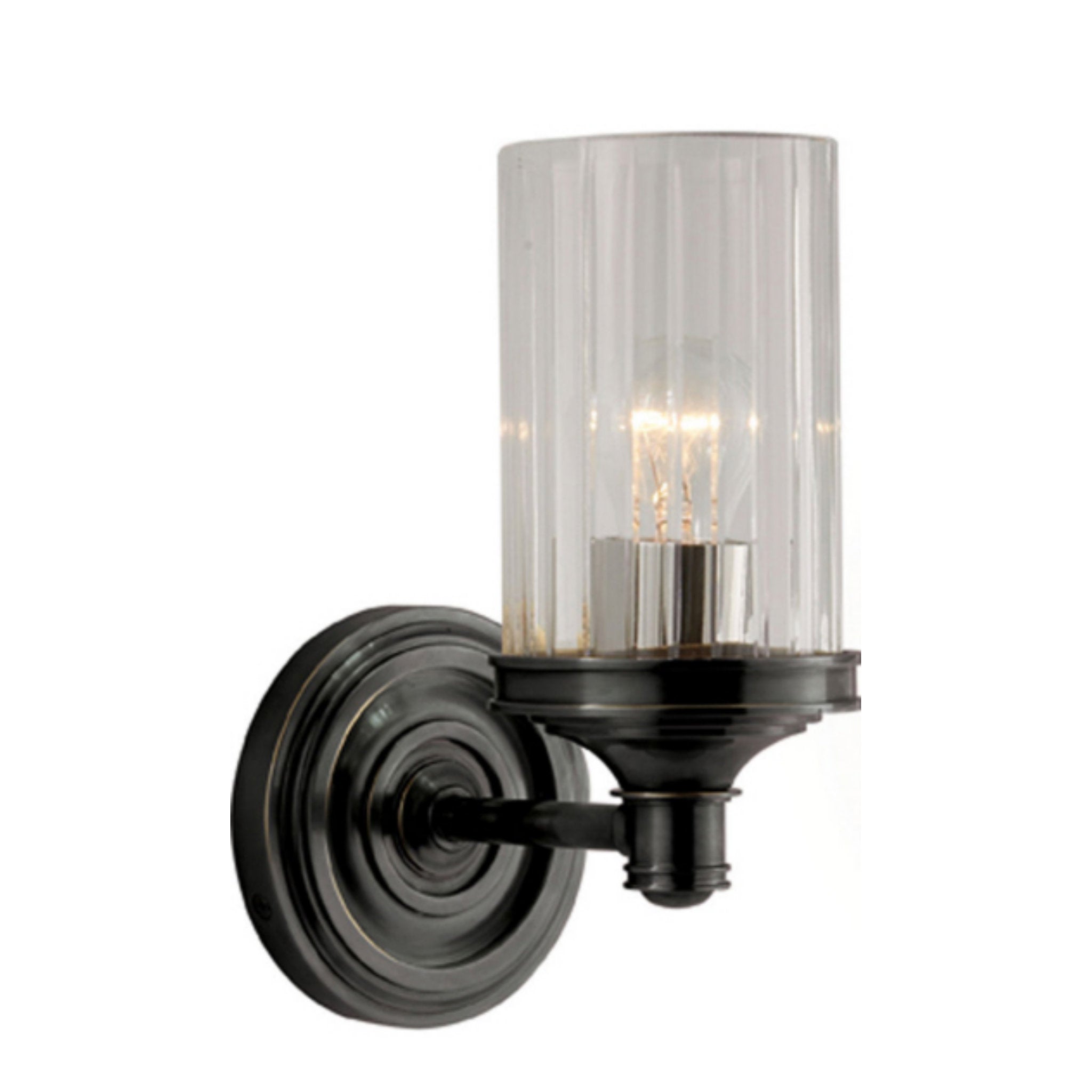 Alexa Hampton Ava Single Sconce in Bronze with Crystal Wall Light W4.5" x H9.25"