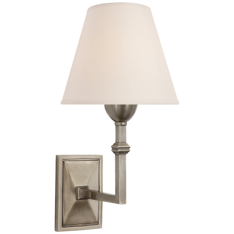 Alexa Hampton Jane Wall Sconce in Antique Nickel with Natural Paper Shade