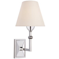 Alexa Hampton Jane Wall Sconce in Polished Nickel with Natural Paper Shade