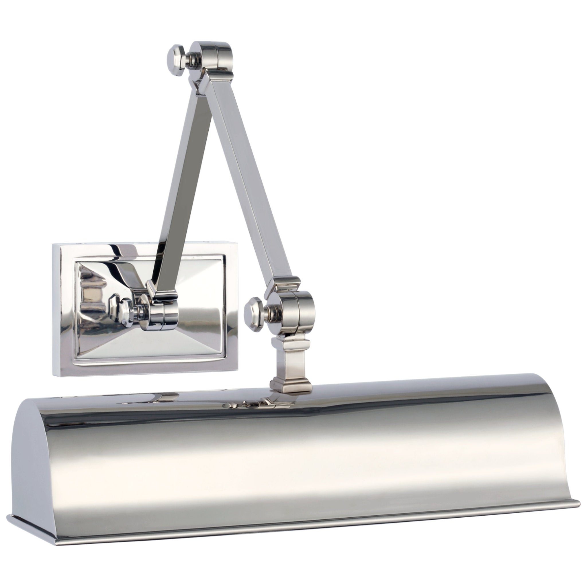Alexa Hampton Jane 12" Double Library Light in Polished Nickel Wall Light W12.5" x H7.5" - 9.75"