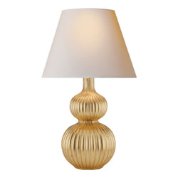 Alexa Hampton Lucille Table Lamp in Gilded with Natural Paper Shade