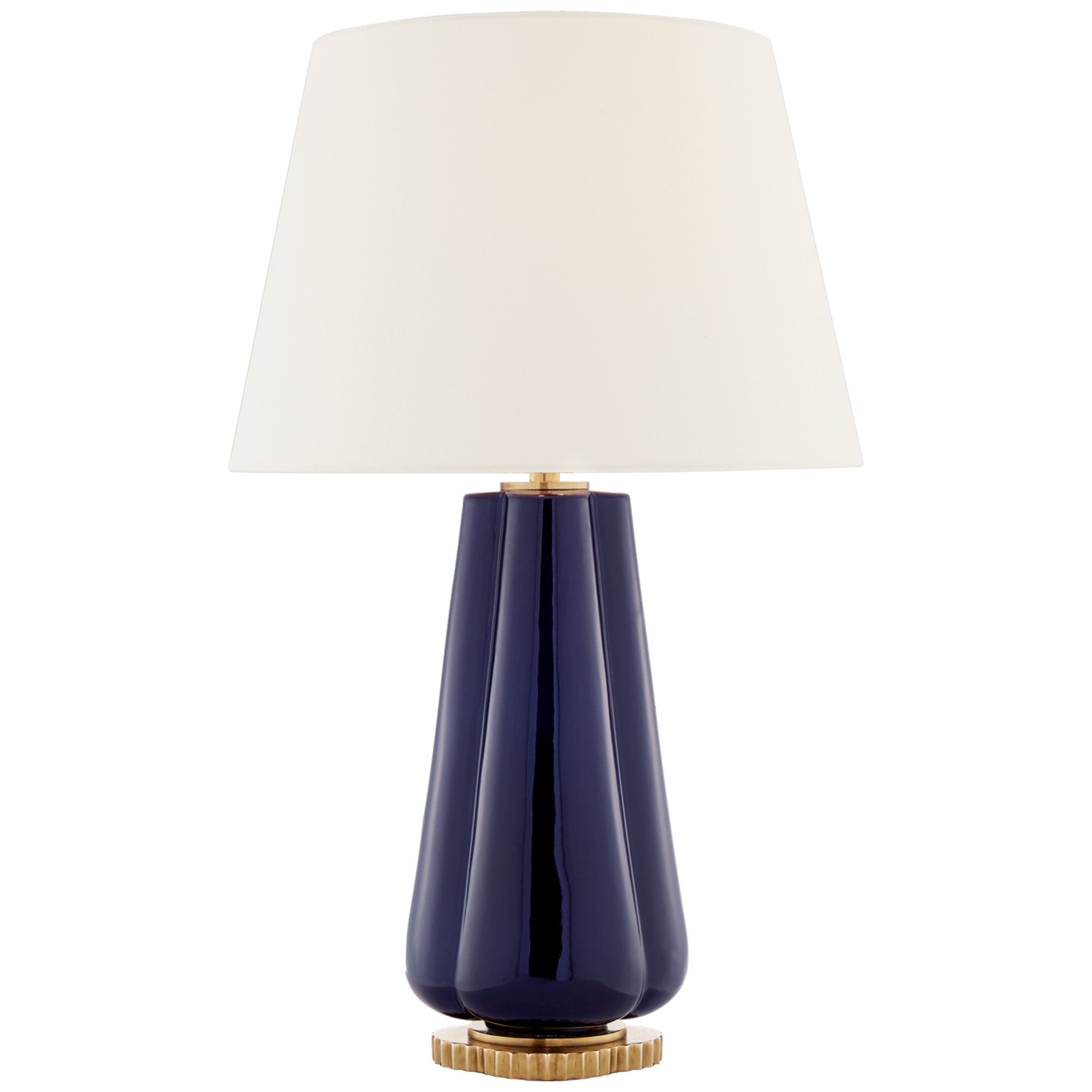 Alexa Hampton Penelope Table Lamp in Denim with Linen Shade