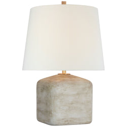 Amber Lewis Ruby Medium Table Lamp in Waxed Bisque Ceramic with Linen Shade