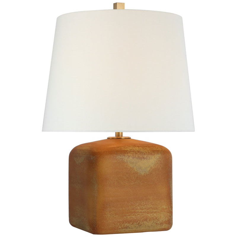 Amber Lewis Ruby Medium Table Lamp in Yellow Oxide with Linen Shade