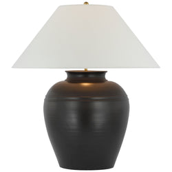 Amber Lewis Prado Medium Table Lamp in Matte Black with Linen Shade