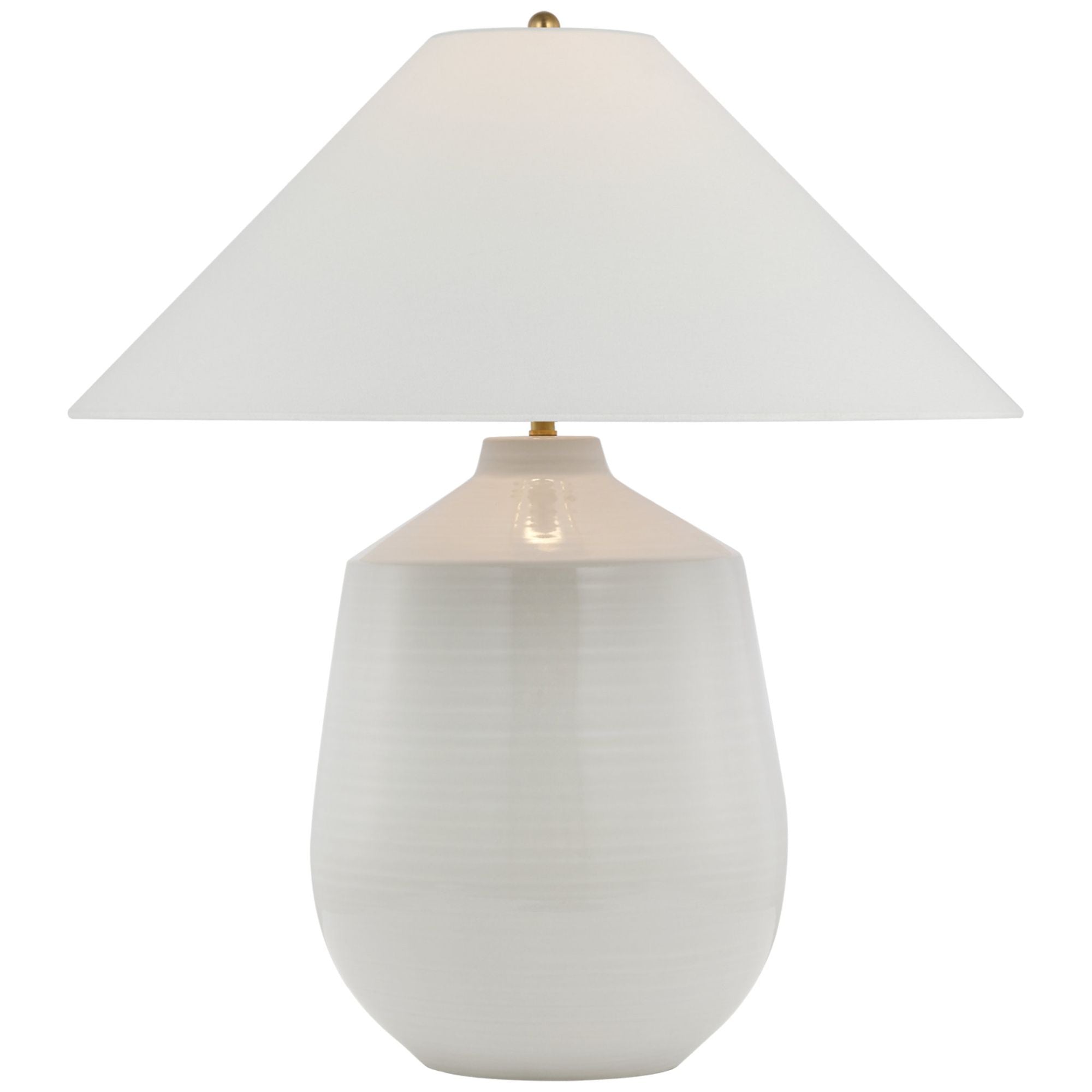 Amber Lewis Lillis Large Table Lamp in Ivory with Linen Shade W24" x H27.25"