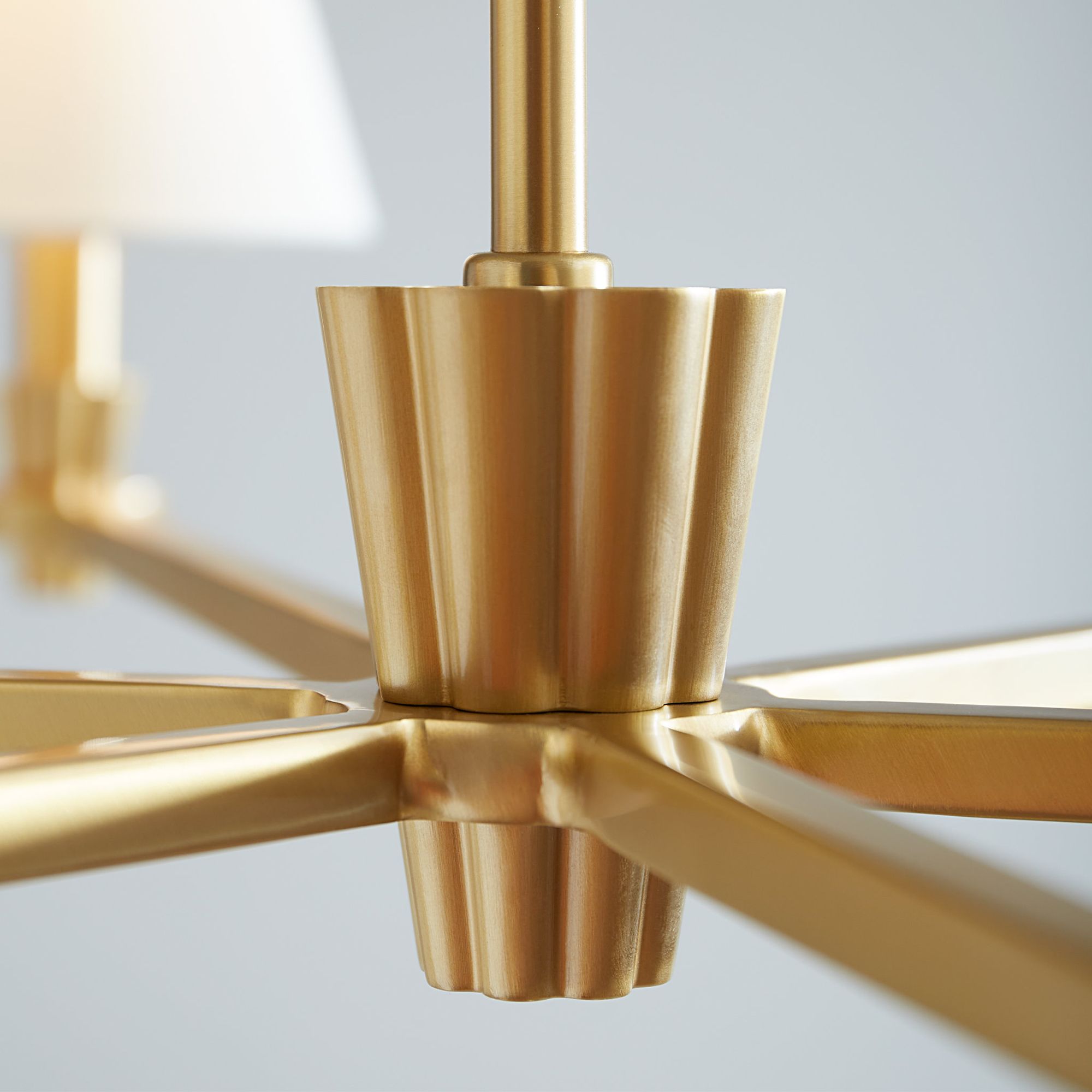 Alexa Hampton Paisley Large Chandelier in Burnished Brass