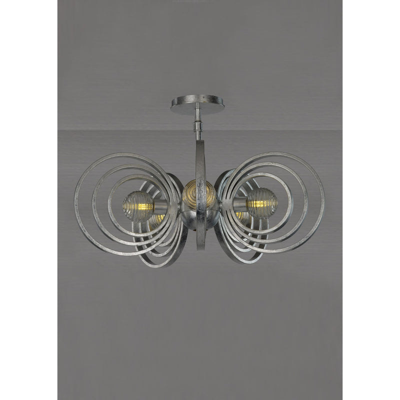 Studio M SM23634CRSL Frequency 5-Light Pendant in Silver Leaf