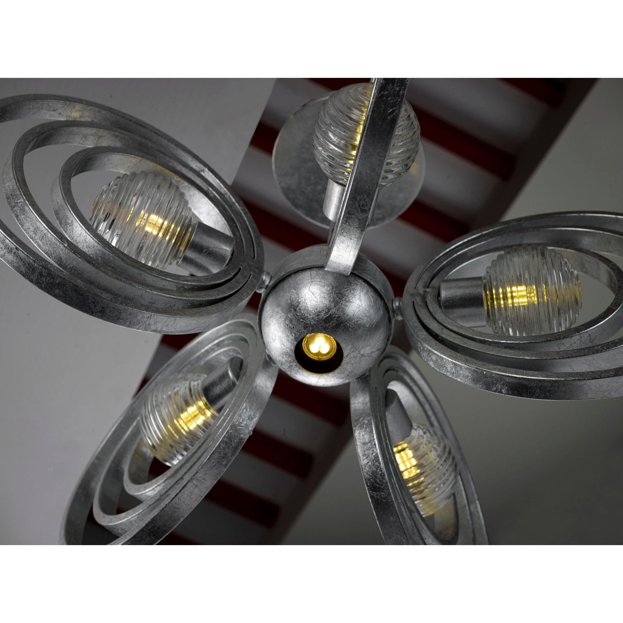 Studio M SM23634CRSL Frequency 5-Light Pendant in Silver Leaf