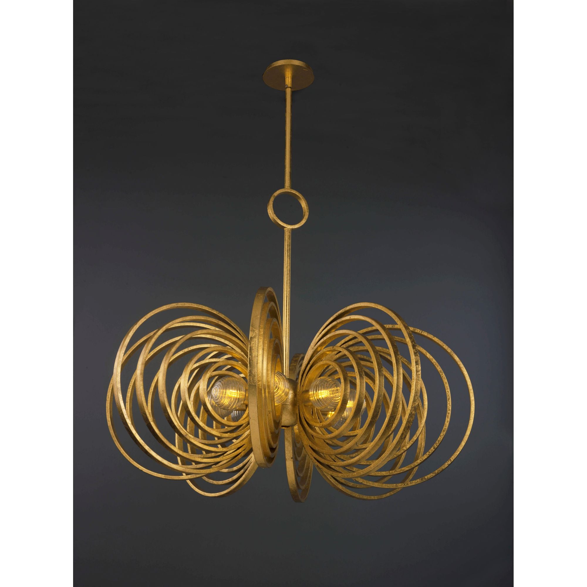 Studio M SM23638CRGL Frequency 8-Light Pendant in Gold Leaf