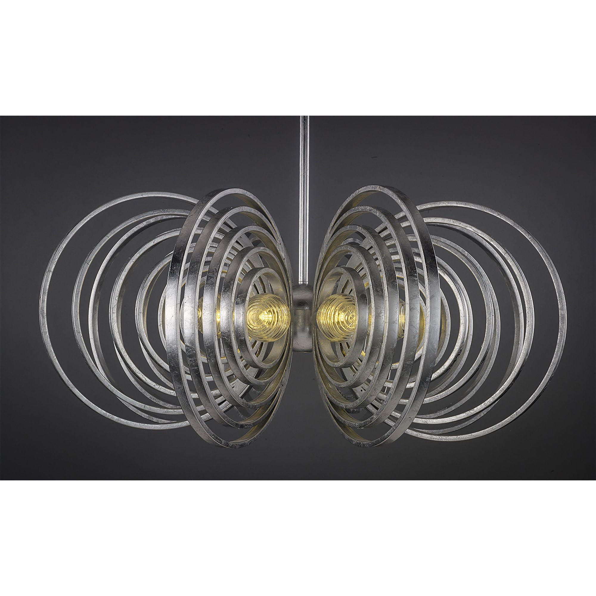 Studio M SM23638CRSL Frequency 8-Light Pendant in Silver Leaf