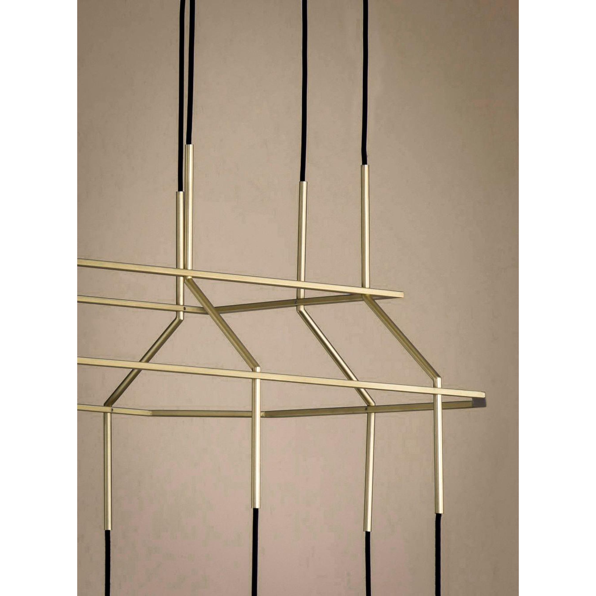 Studio M SM23787BCSNSBR 10 Carat LED Rectangular Pendant in Satin Nickel / Satin Brass