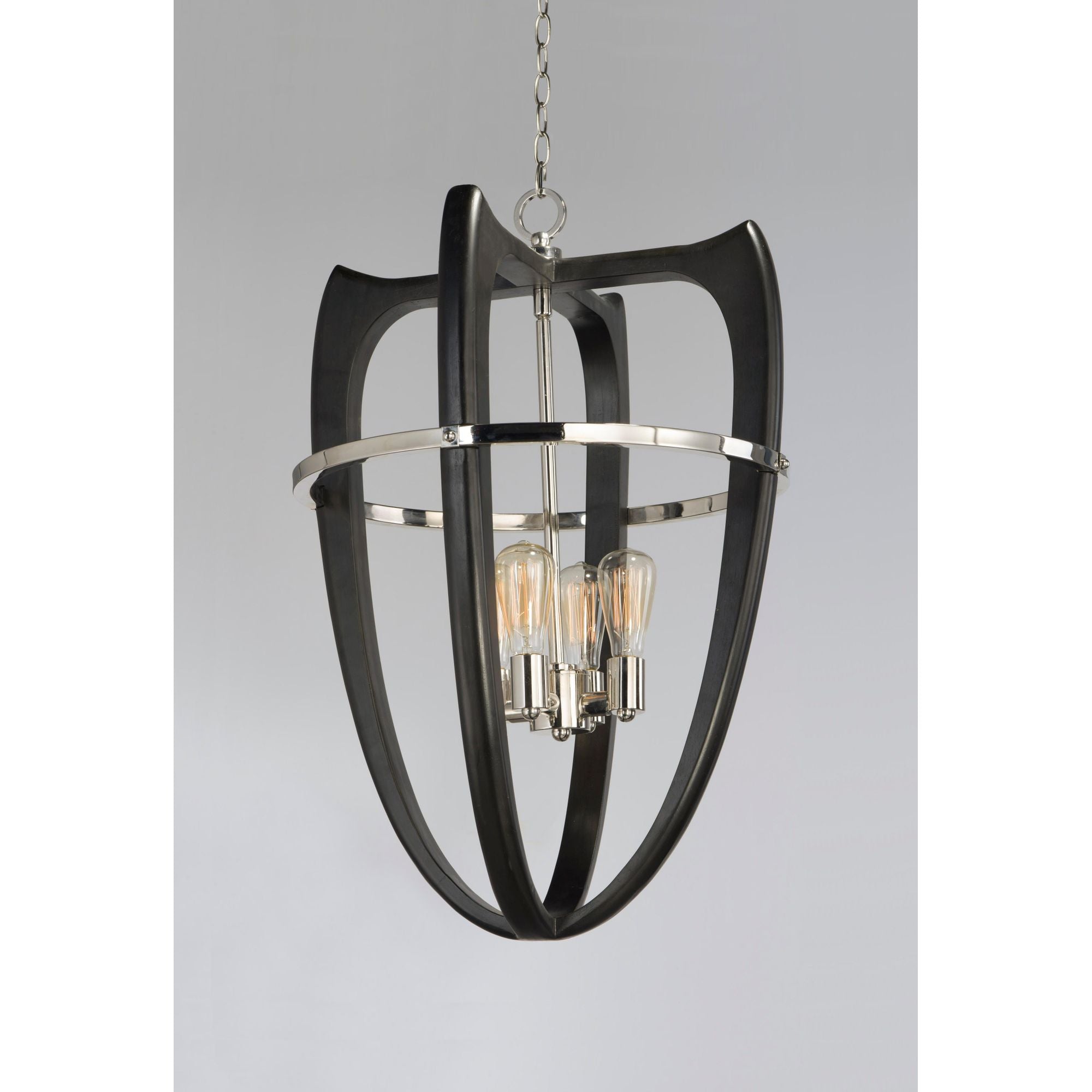 Studio M SM23803WEPN Crescendo 4-Light Pendant in Wenge / Polished Nickel